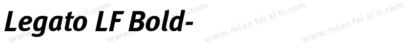 Legato LF Bold字体转换